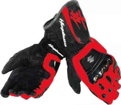 SUZUKI HAYABUSA Guantes de Cuero para Motocicleta Carreras Motocicleta Hombres Guantes de Cuero CE Foto 1 de 2