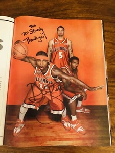 Dee Brown Univ of IL Signed 2/7/05 Sports Illustrated(page 55)Tom Brady on cover - Picture 1 of 4