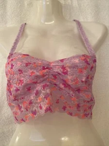VICTORIA SECRET NUEVO BRALETTE ROSA MULTI ENCAJE ESPALDA DEPORTIVA TALLA PEQUEÑA - Imagen 1 de 8