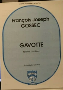 Flute & Piano: Gavotte by Francois Gossec arr Donald Peck Publisher price $6.99 - Picture 1 of 3