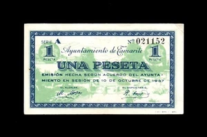 F.C. TAMARITE (HUESCA) , 1 PESETA , SERIE A , S/C- , PICO , MANCHITAS . - Imagen 1 de 2
