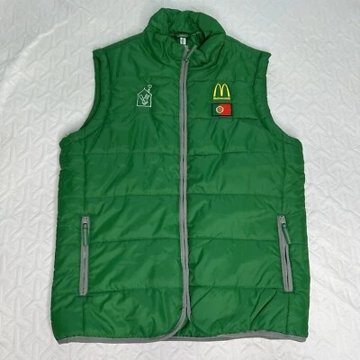 McDonalds Green with Grey Trim Portugal Puffer Vest Adult L Full Zip - Image 1 of 4