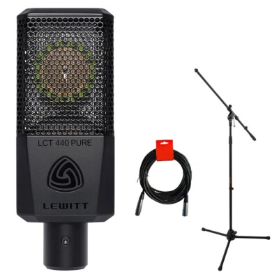 Lewitt LCT-440-Pure Condenser Mic w/ Mic Stand & XLR-XLR Cable - Image 1 of 4