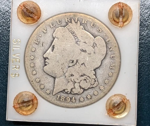 1894 S Morgan Silver Dollar.  FREE SHIPPING Cover