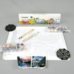 Kit de pintura por números YANXIN paquete de 2 lienzos 16x12 pulgadas paisaje montañeses - Imagen 1 de 7