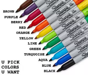 Sharpie Confezione da 2 Marcatori Permanenti Punta Fine, Scegli tra 50 Colori/Neon/Metallo - Foto 1 di 7
