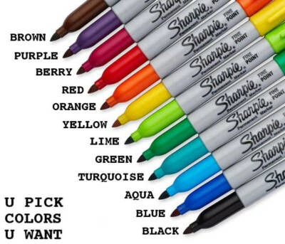 Sharpie 2-Pack Fine Point Permanent Markers, Pick From 50 Colors/Neon/Metal - Image 1 of 4