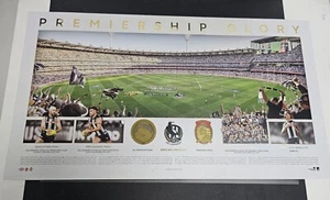 Collingwood 2023 AFL Premiership Glory Official Print - Daicos Pendlebury MCG - Picture 1 of 1