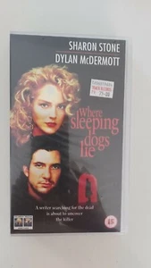 SHARON STONE in WHERE SLEEPING DOGS LIE  SEALED  VHS PAL - Bild 1 von 2