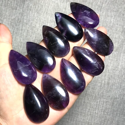 10 piezas 123g 42x23x7mm Amatista Natural Gotas de Agua Colgante Piedras Preciosas 888 Foto 1 de 4