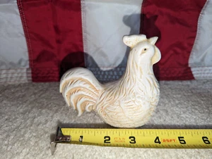 Vintage 4" Ceramic Rooster art figure chicken bird farm country egg decor 92011 - Picture 1 of 3