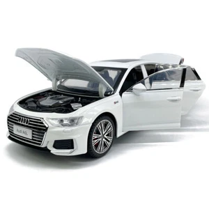 1/18 Audi A6L Druckguss Modellauto Spielzeug Licht Sound Männer Sammlung Weiß - Bild 1 von 13