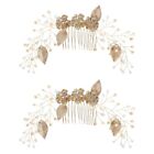 Set Of 2 Insert Comb Headpiece For Bride Hair Combs Bridal Miss