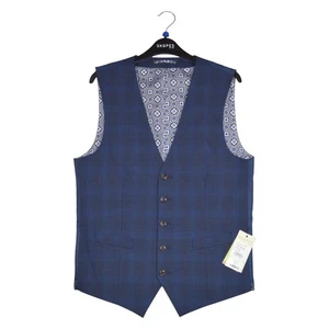 Gilet Skopes Lyfcycle materiale riciclato blu navy check nuovo taglia 36R - Foto 1 di 15