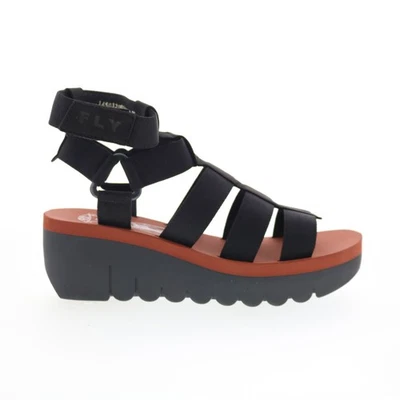 Fly London Yufi YUFI032FLY-003 Mujer Negro Nubuck Plataforma Sandalias Zapatos 39 Foto 1 de 4