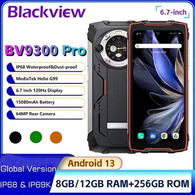 Blackview BV9300 Pro Rear Screen 100LM Flashlight 256GB 120Hz 15080mAh 64MP NFC - Image 1 of 4