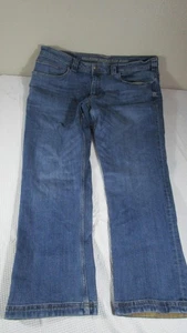 Duluth Trading Co Jeans Mens 42x30 Blue Ballroom Double Flex Slim Fit Stretch - Picture 1 of 7