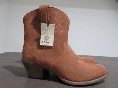Ariat Boots Womens Size 9.5 Walnut Suede Harlan Western Ankle Bootie B Medium - Image 1 of 4