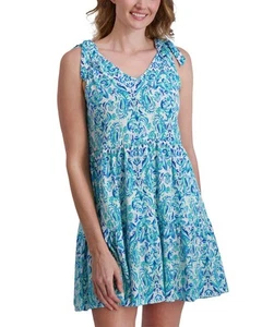 Stella Parker Bow Shoulder Tiered Short Dress Women's - Picture 1 of 6