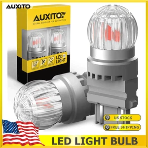 2Pcs Super Bright 3157 Parking Bulbs LED Red Anti-Flash Brake Stop Light CANBUS - Picture 1 of 9