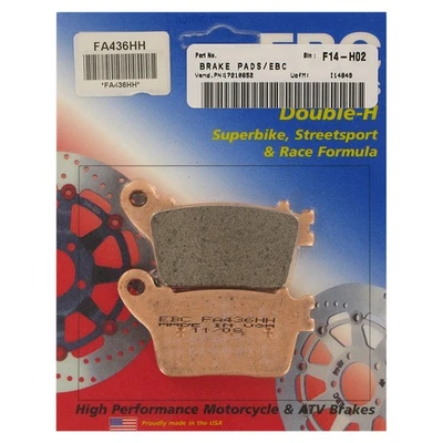 Honda CBR1000RR 2007 EBC doble-H pastillas de freno sinterizadas traseras 07-12 Honda CBR600RR Foto 1 de 2