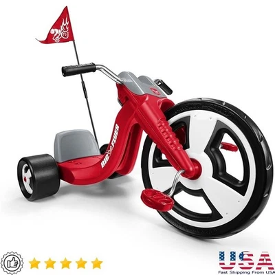 Bicicleta deportiva Big Flyer para niños pequeños con asiento ajustable rueda de 16 pulgadas juguetes al aire libre roja Foto 1 de 4