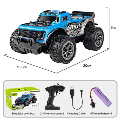 RC Car 1/20 Climbing Car With LED Headlight Remote Control Off Road Vehicle - Image 1 of 4