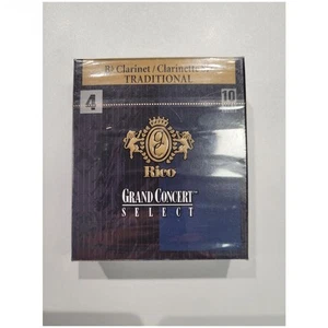 Rico Grand Concert Select Traditional Bb Clarinet Reeds, Strength 4.0, 10 Pack - Picture 1 of 2