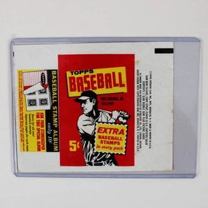 1961 Topps Baseball Card 5-cent Wax Pack Wrapper Ex - Picture 1 of 2