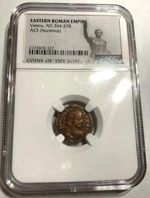 EASTERN ROMAN EMPIRE Valens ANCIENT COIN, AD 364-378 AE3 (Nummus) NGC VERIFIED - Image 1 of 4