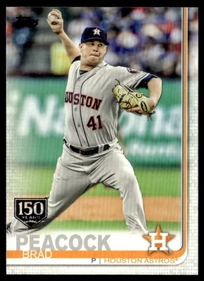 2019 Topps On-Demand Mini Brad Peacock Houston Astros #136 - Image 1 of 2