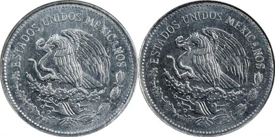 ER489 MEXICO. Mint Error -- Struck with Two Reverse Dies -- Peso. (ca. 1984) - Image 1 of 4