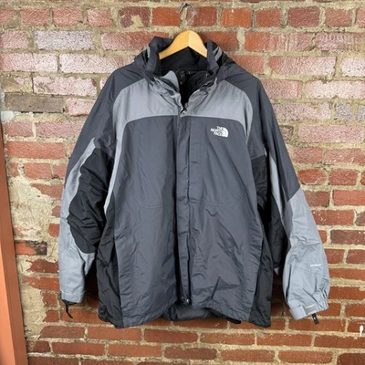 Chaqueta de esquí aislante con capucha HyVent negra 3 en 1 The North Face para hombre 2XL Foto 1 de 4