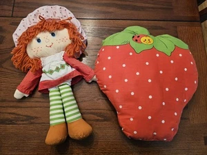 Muñeca de trapo de cuerpo suave Strawberry Shortcake 1981 vintage almohada Kenner & Berry de 16” - Imagen 1 de 7