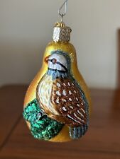Old World Christmas Partridge in a Pear Tree Glass Christmas Ornament