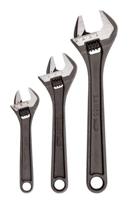 Bahco ADJUST3 3 Piece Adjustable Wrench Spanner Set 6″ 8070, 8″ 8071 & 10″ 8072 - Image 1 of 2