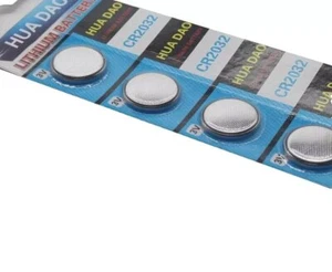 12 CARDS.Lithium Button Coin HUA DAO 3V CR203260 12X5=60 BATRIES - Picture 1 of 3