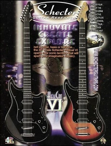 Schecter Guitar Research Hellcat VI series guitar advertisement 8 x 11 ad print - Picture 1 of 3