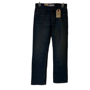 NEW Levis 505 Blue Jeans Straight Leg Roomy Thigh Relaxed Boys Size 14 / 27 x 27 - Picture 1 of 9