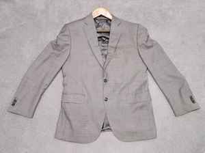 Peter Millar Blazer Mens 42R Gray Glen Check Wool Double Vent Union Made - Picture 1 of 17
