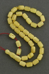 Perline Preghiera Islamiche 33 Barili Originarie AMBRA BALTICA TASBIH 29,3g 210921-2 - Foto 1 di 5
