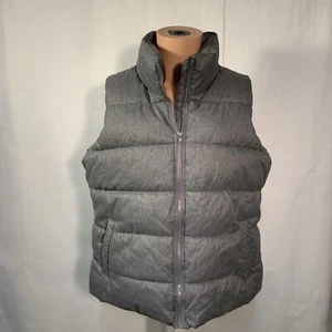 Old Navy Vest Mens Size XL Gray Puffer Full Zip Pockets - Picture 1 of 7