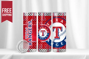 Texas Rangers Insulated 20oz Tumbler with box, lid and straw - Picture 1 of 3