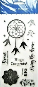 Dreamcatcher Dream Big Card Sentiments Clear Acrylic Stamp Set Love Nicole NEW! - Picture 1 of 3