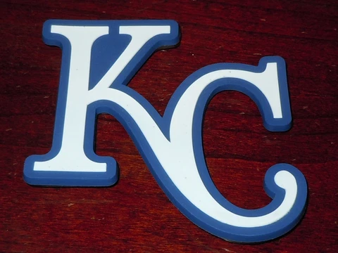 KANSAS CITY ROYALS Vtg LARGE MLB RUBBER Baseball FRIDGE MAGNET Standings Board Cover