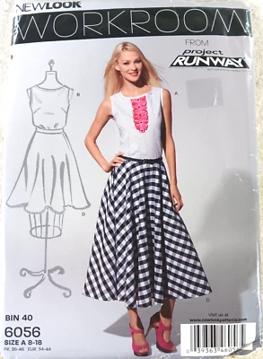 New Look 6056 Misses Sz 8-18 Skirt with Separate Top Sewing Pattern - Image 1 of 3
