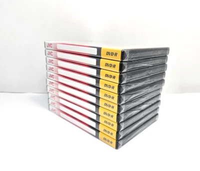 JVC DVD+R 120 Minute 4.7gb Recordable Disc Single Sided High Speed Lot of 10 NEW - Image 1 of 3