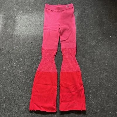 Leggings acampanados para mujer Manière de Voir Ombré, rosa/rojo, talla S Foto 1 de 4