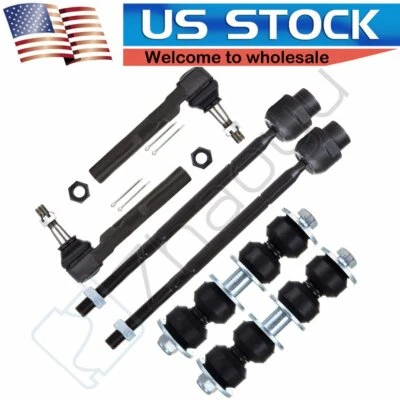 6 rótulas de extremos de varilla de amarre delanteras para Oldsmobile Alero Chevy Malibu Grand Am Foto 1 de 4