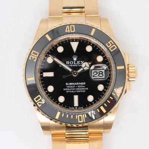 2023 Mint Rolex 126618LN Submariner 40mm 18K Yellow Gold Ceramic Black Watch - Picture 1 of 13
